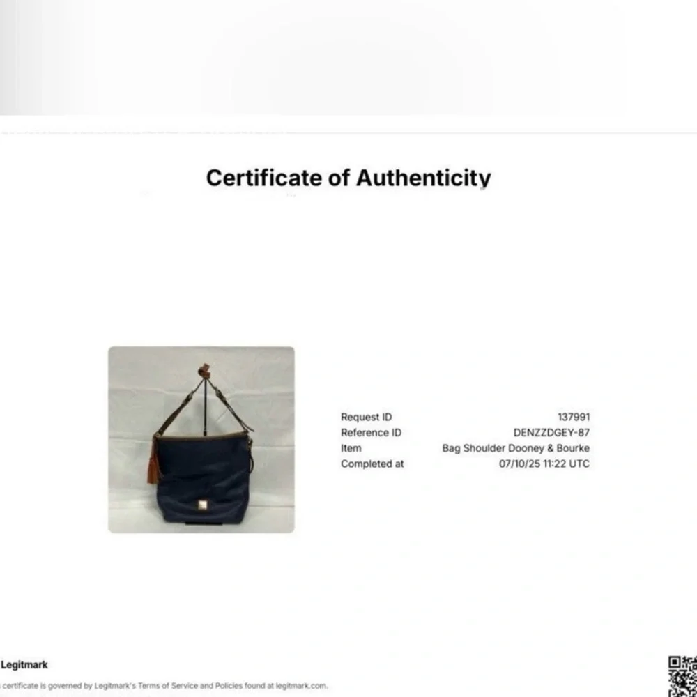 Dooney & Bourke Navy Dixon Hobo Pebble Leather Crossbody Bag! GUC!! - Picture 14 of 15